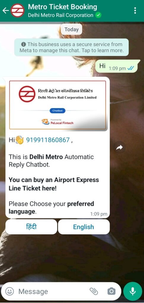 metro rides through whatsapp